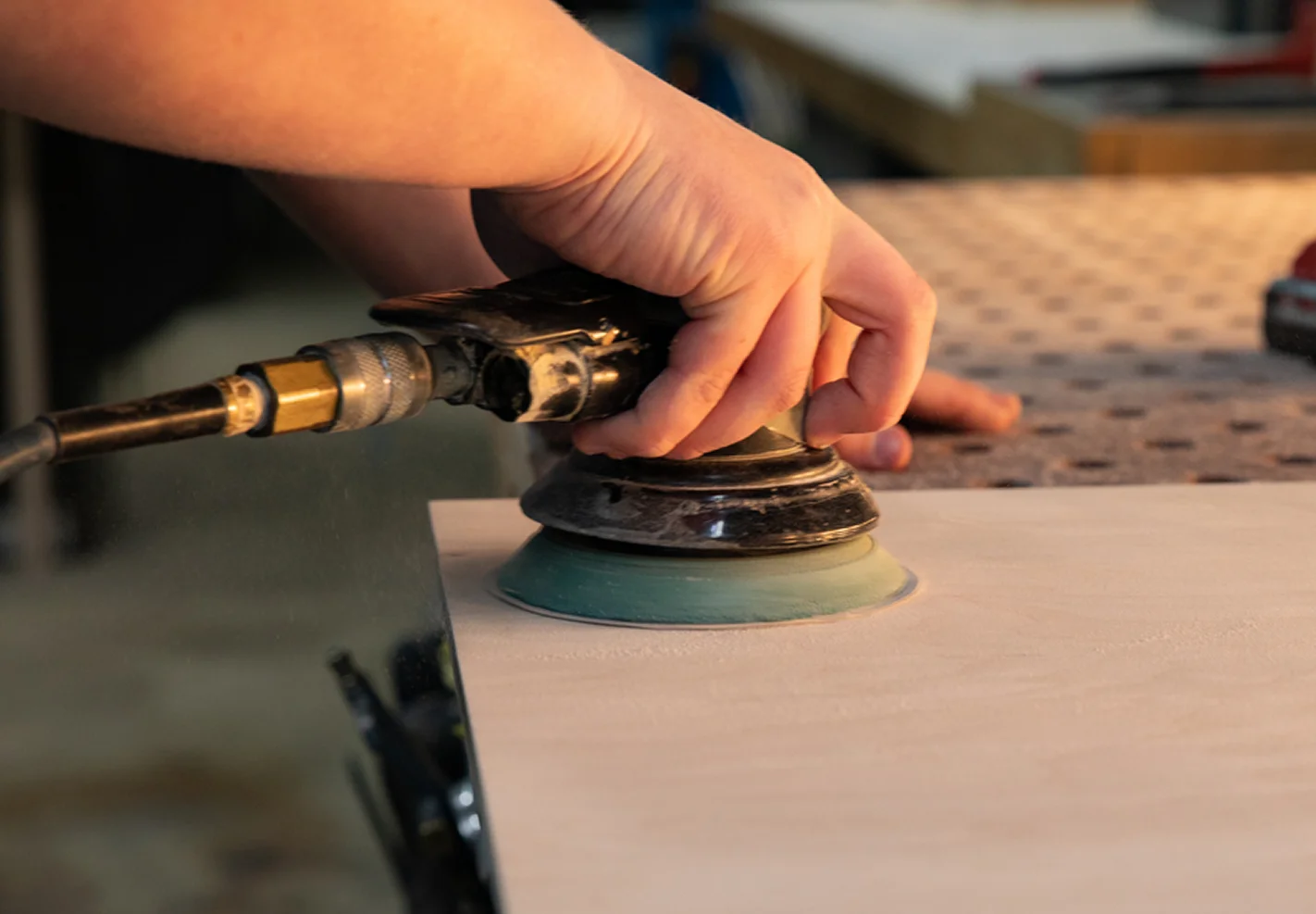 Twice sanded reduces cross-grain scratches