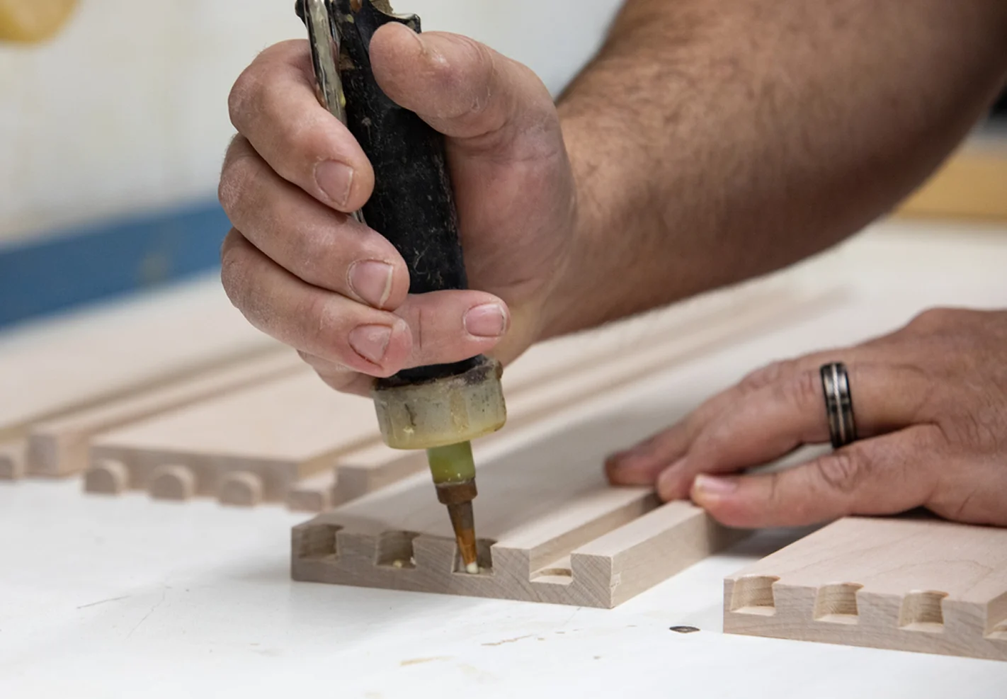 All of our drawer boxes come standard with dovetail joints